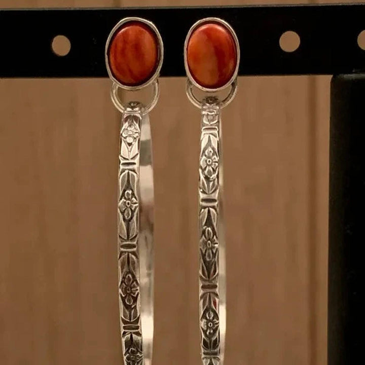 Boho Chic Vintage Onyx Earrings