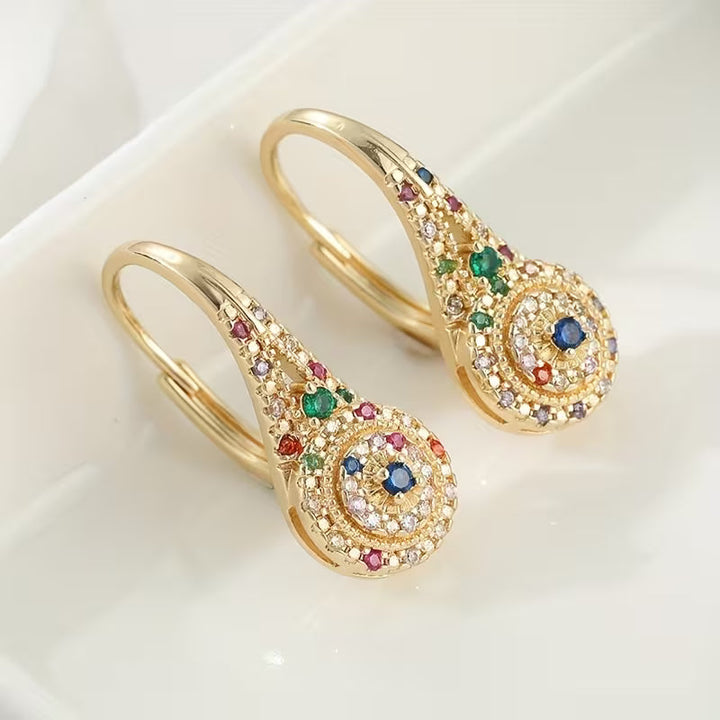 Pendientes de Elegancia Brillante Multicolor