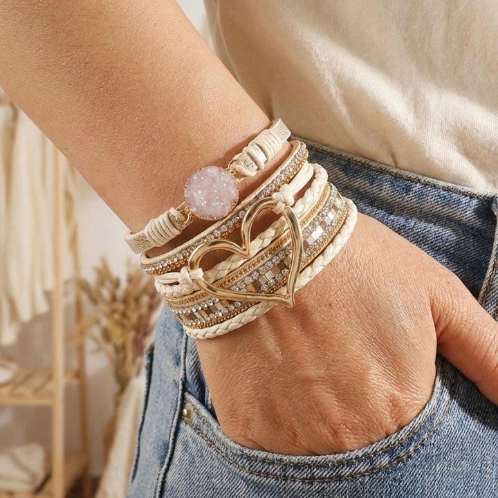 Pulsera de Cuero Múltiple Bohemia