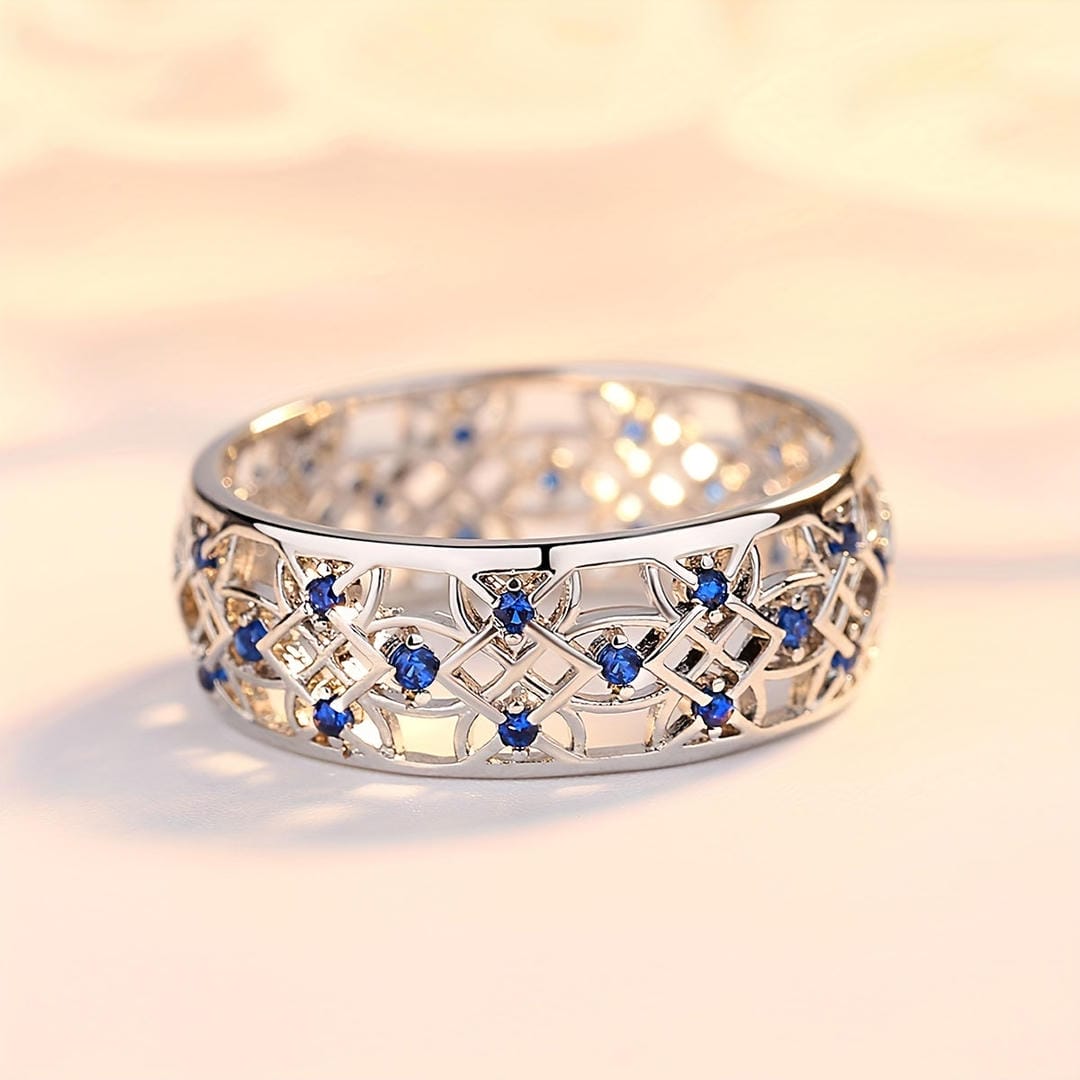 Anillo Soñado de Filigrana de Zafiro