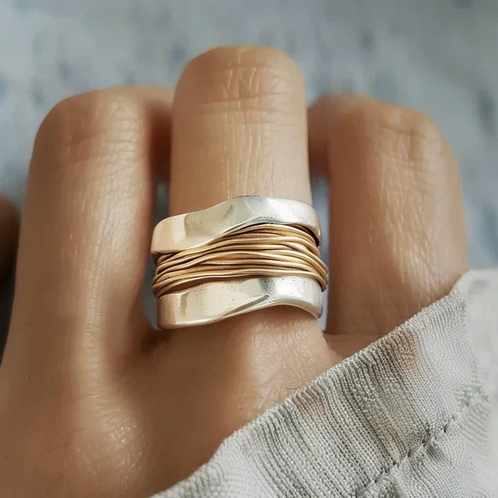 Vintage Silver-Plated Thread Ring
