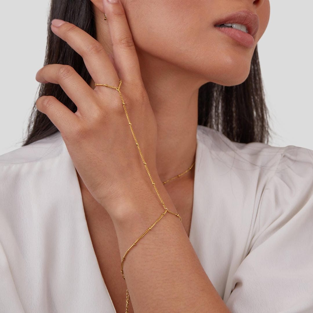 Pulsera de Cadena para Mano Chic de Oro