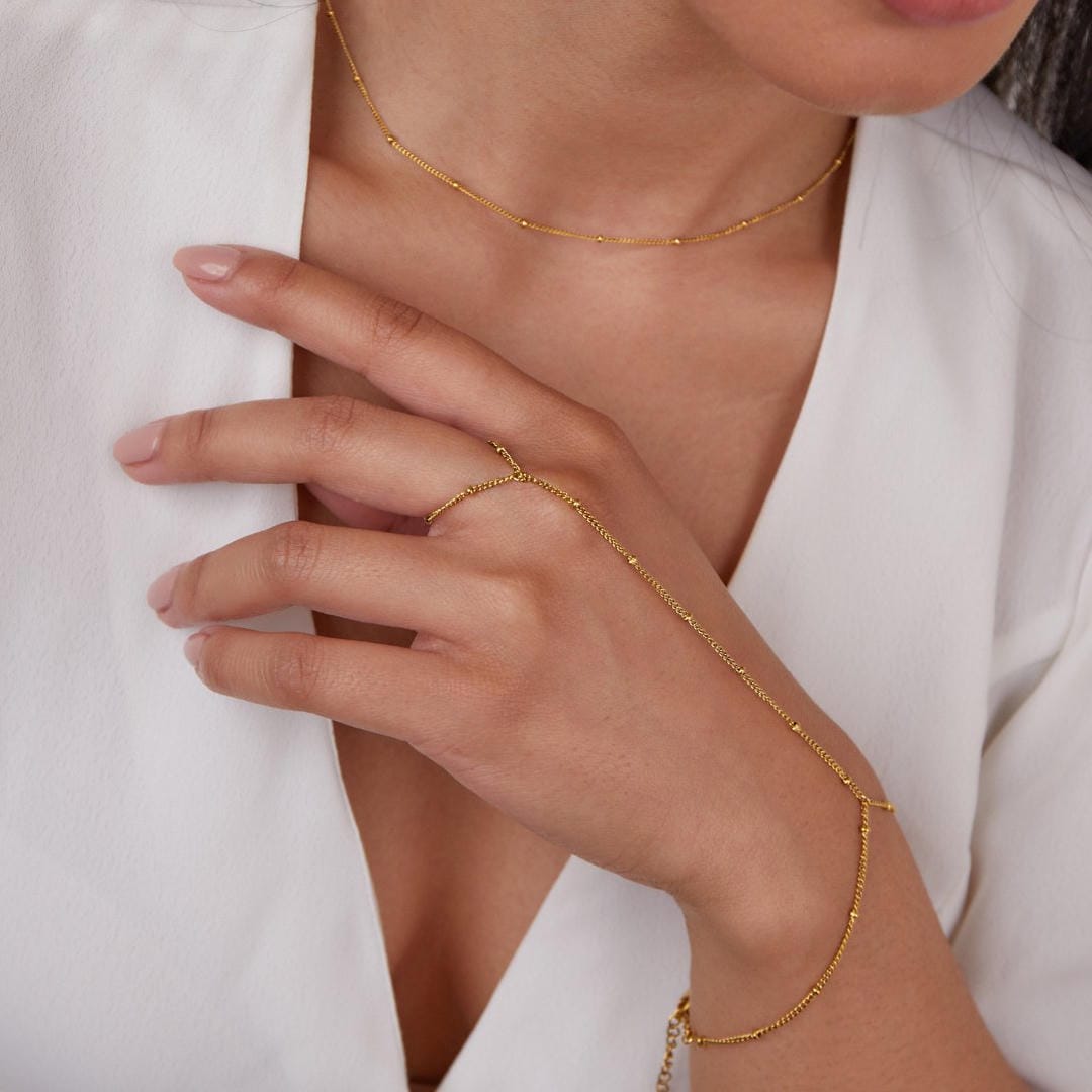 Pulsera de Cadena para Mano Chic de Oro