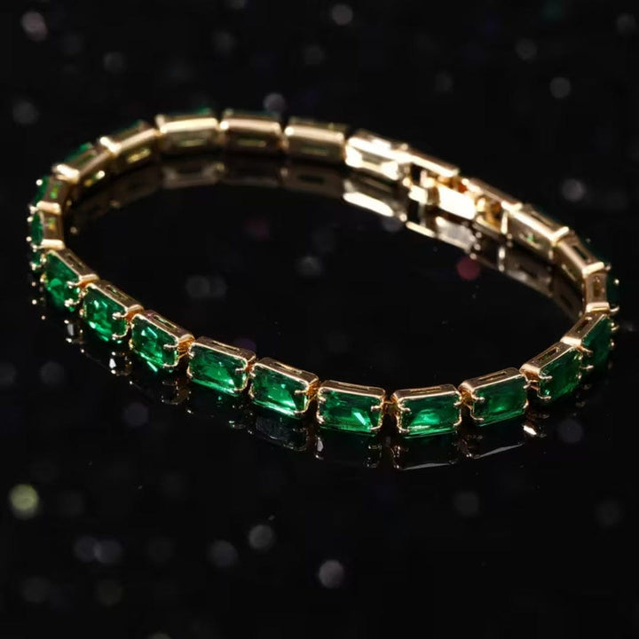 Pulsera de Tenis Esmeralda Atemporal