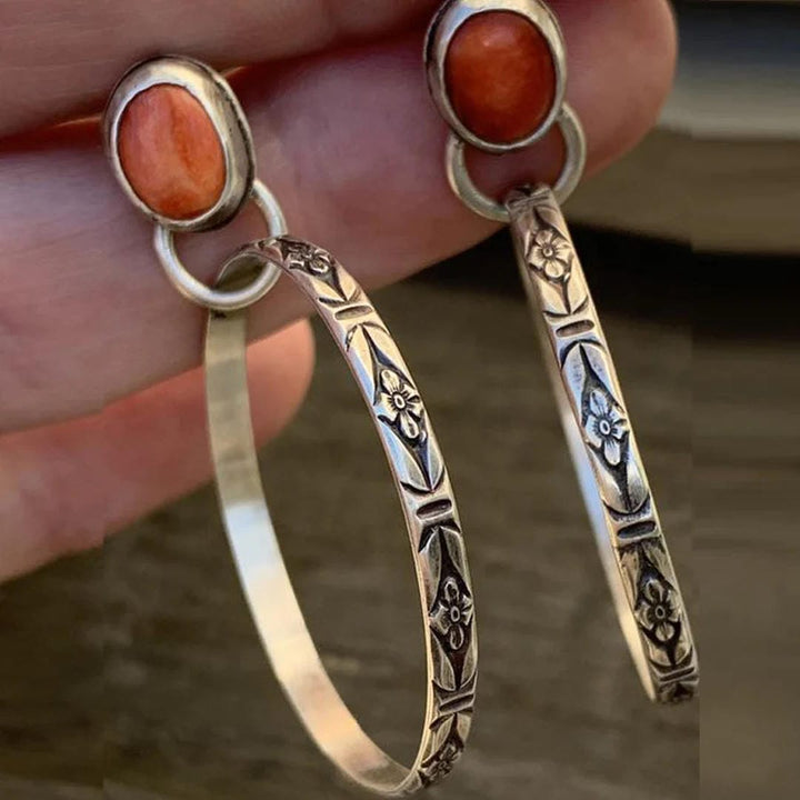 Boho Chic Vintage Onyx Earrings
