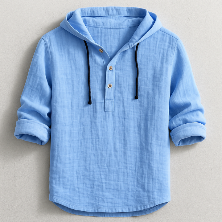 Camisa de Lino con Capucha Rex