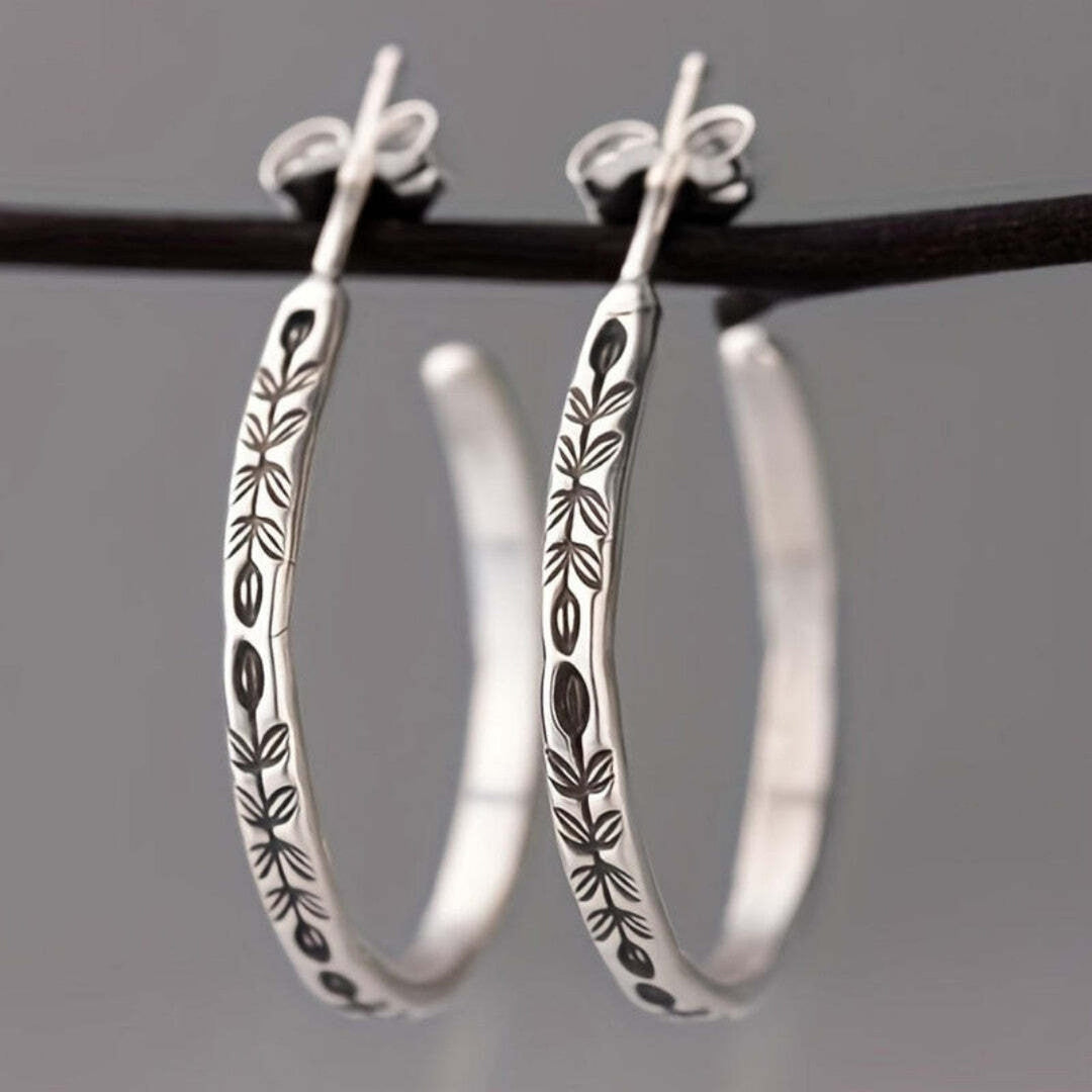 Elegant Silver Hoop Earrings