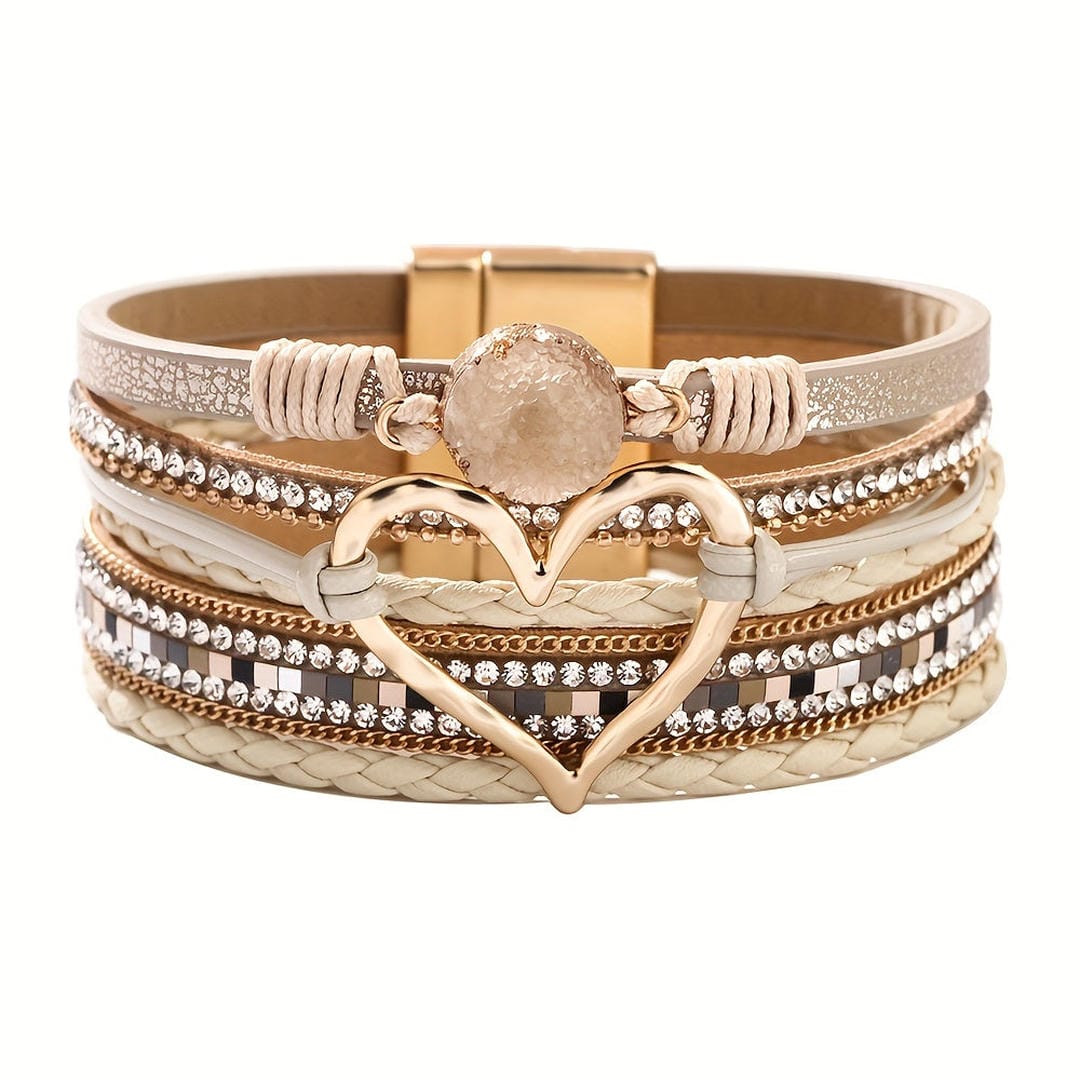Pulsera de Cuero Múltiple Bohemia