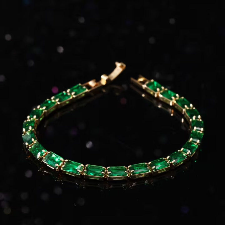 Pulsera de Tenis Esmeralda Atemporal