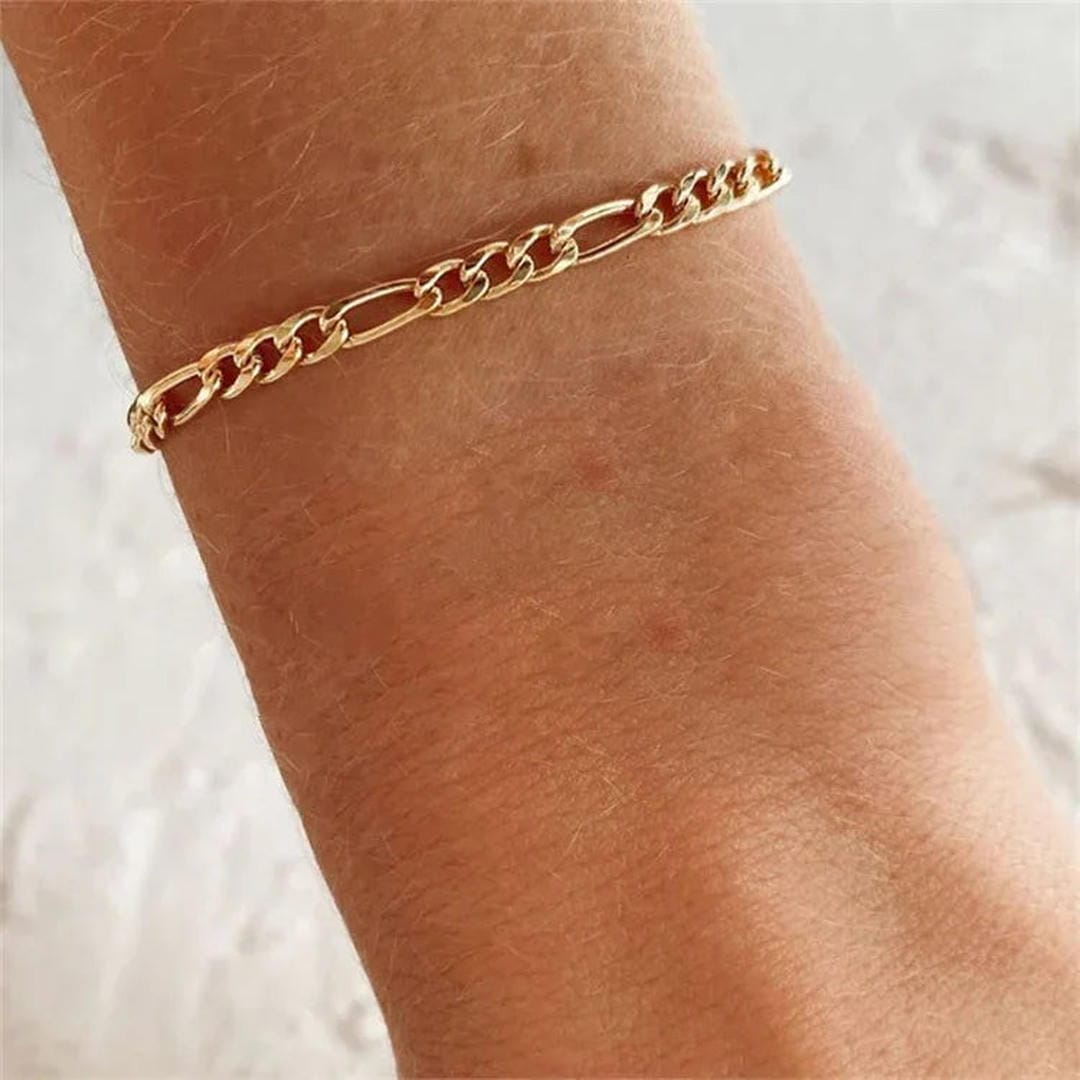 Pulsera de Cadena de Oro Vintage