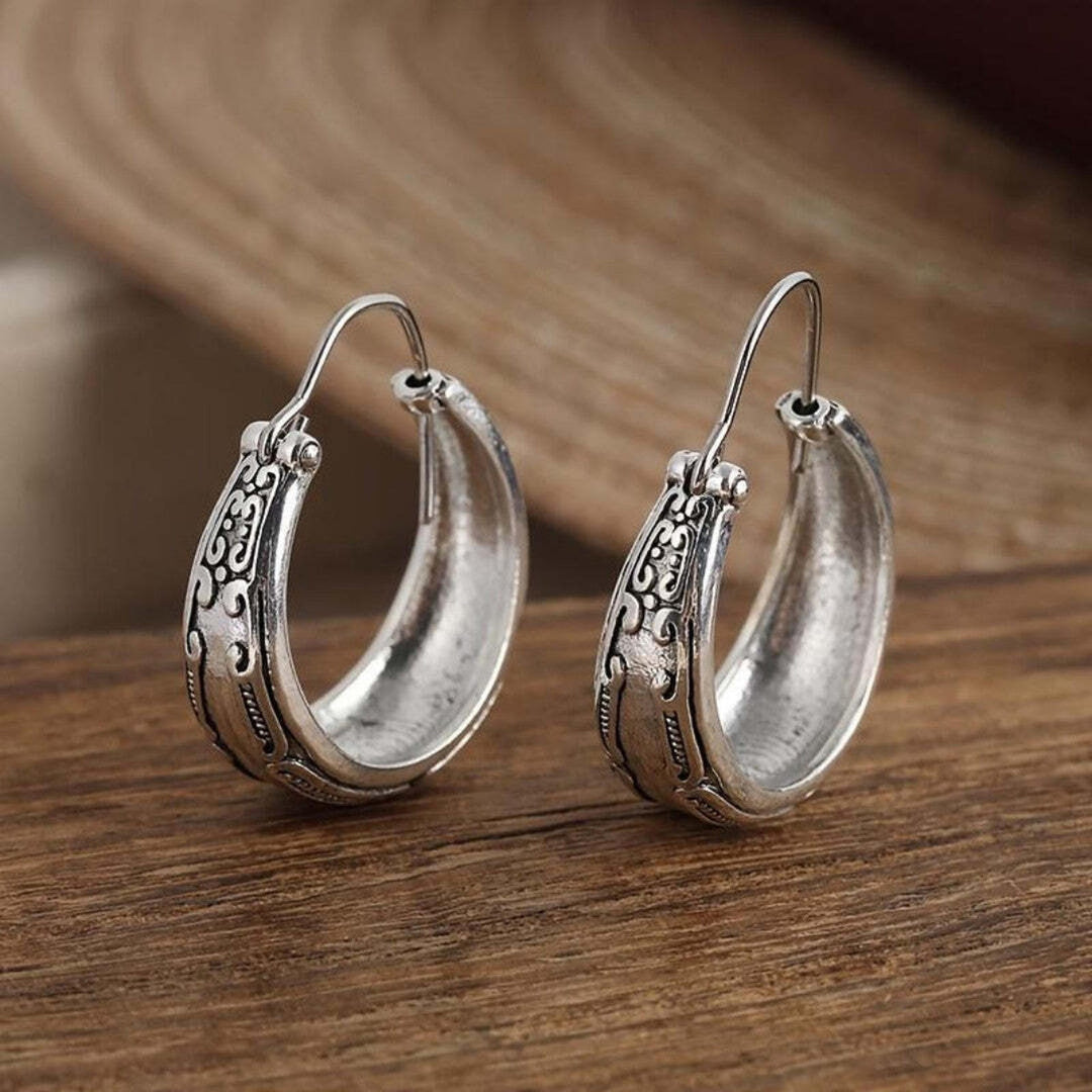 Pendientes de Mandala de Plata Clásicos