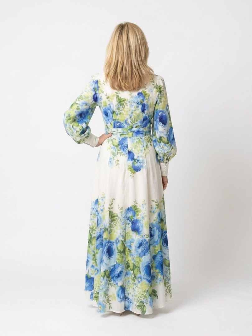 Harper | Long Sleeve Floral Maxi Dress with Buttons