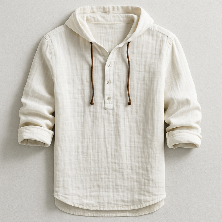 Camisa de Lino con Capucha Rex