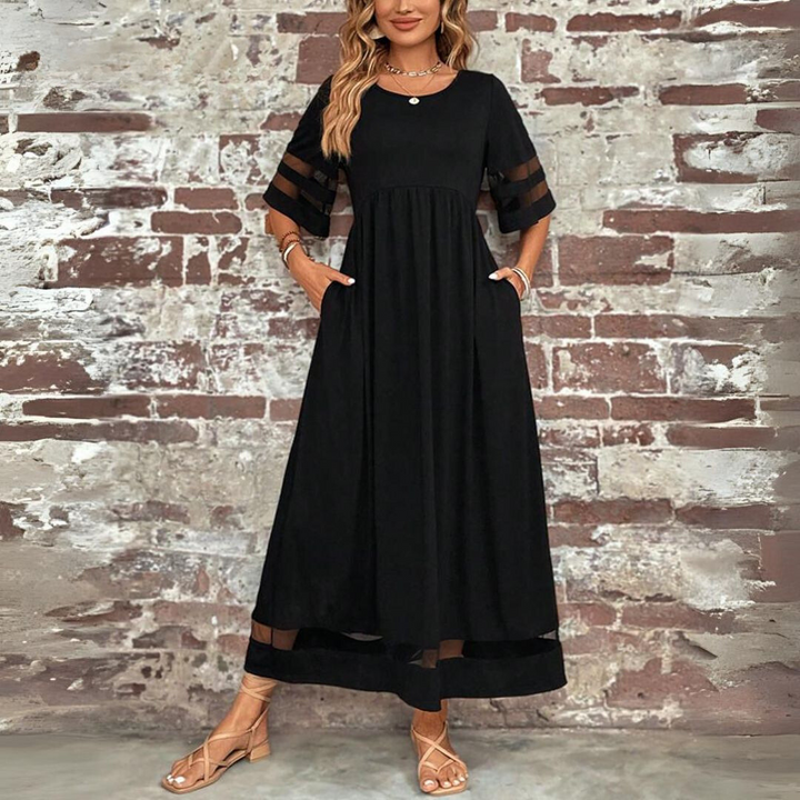 Cerelia | Vestido midi favorecedor que suaviza el abdomen