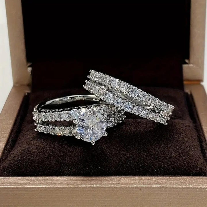 Conjunto de Anillos Halo Radiante