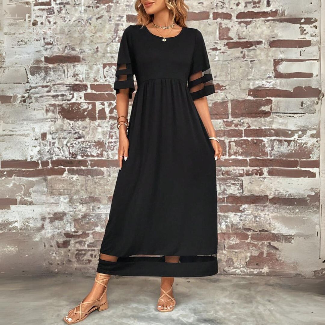 Cerelia | Vestido midi favorecedor que suaviza el abdomen