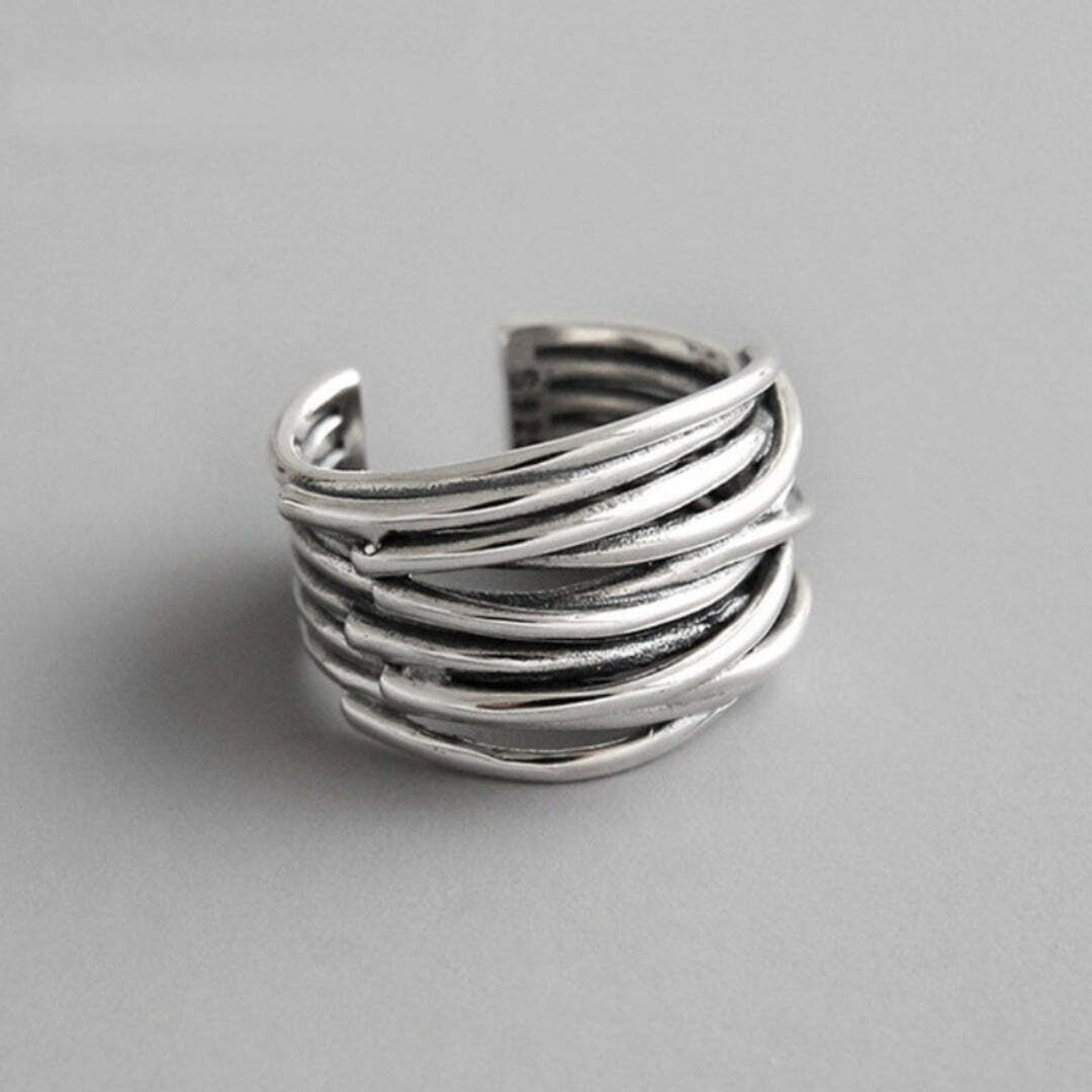 Adjustable Wire Ring in Silver