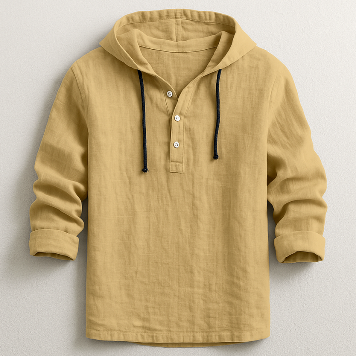 Camisa de Lino con Capucha Rex