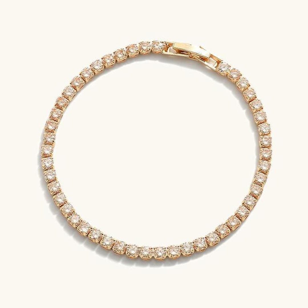 Pulsera de Tenis con Cristales Elegantes