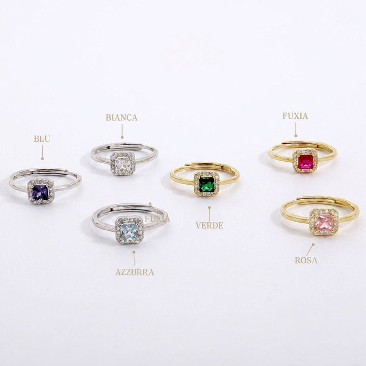 Anello Con Quadrato Zirconato