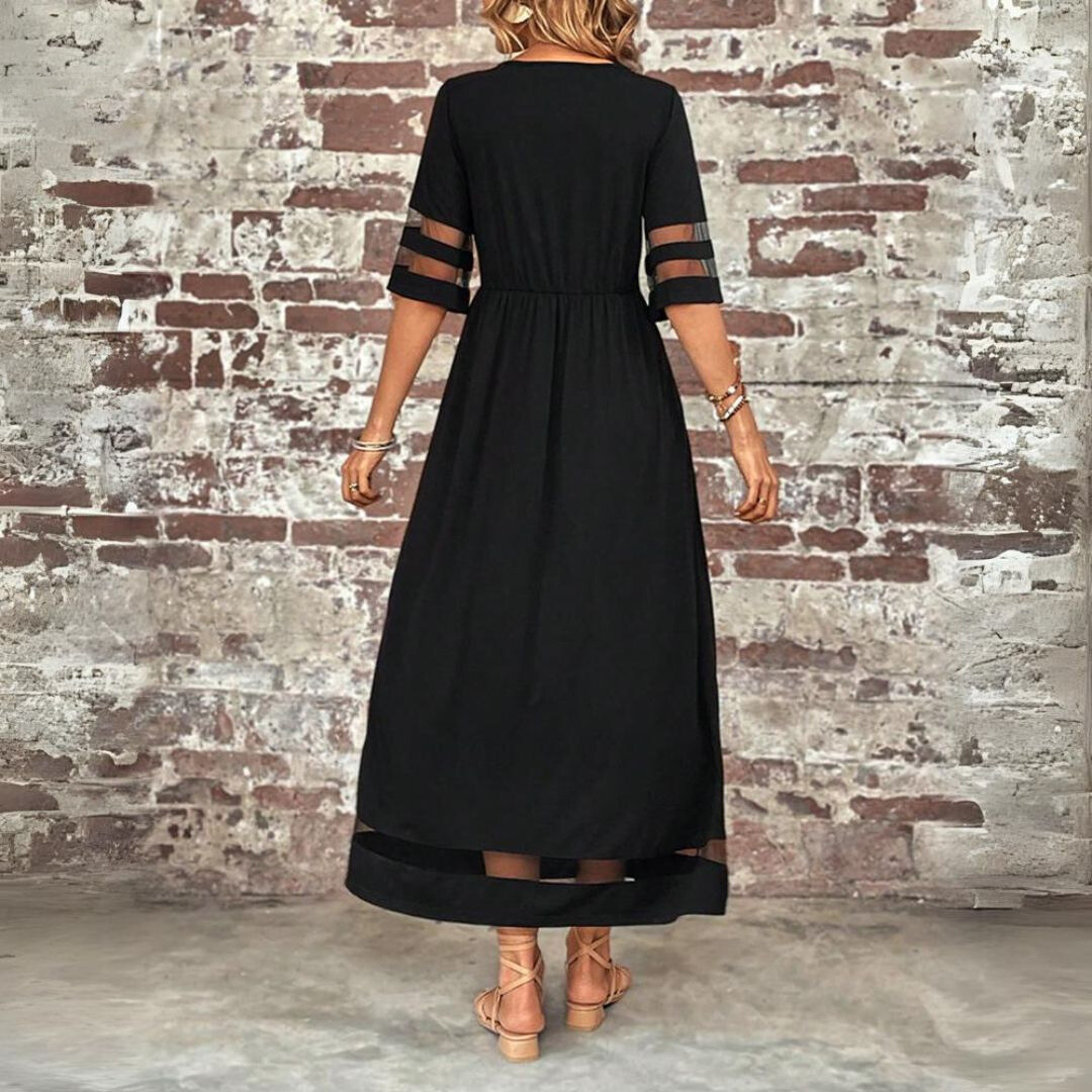 Cerelia | Vestido midi favorecedor que suaviza el abdomen