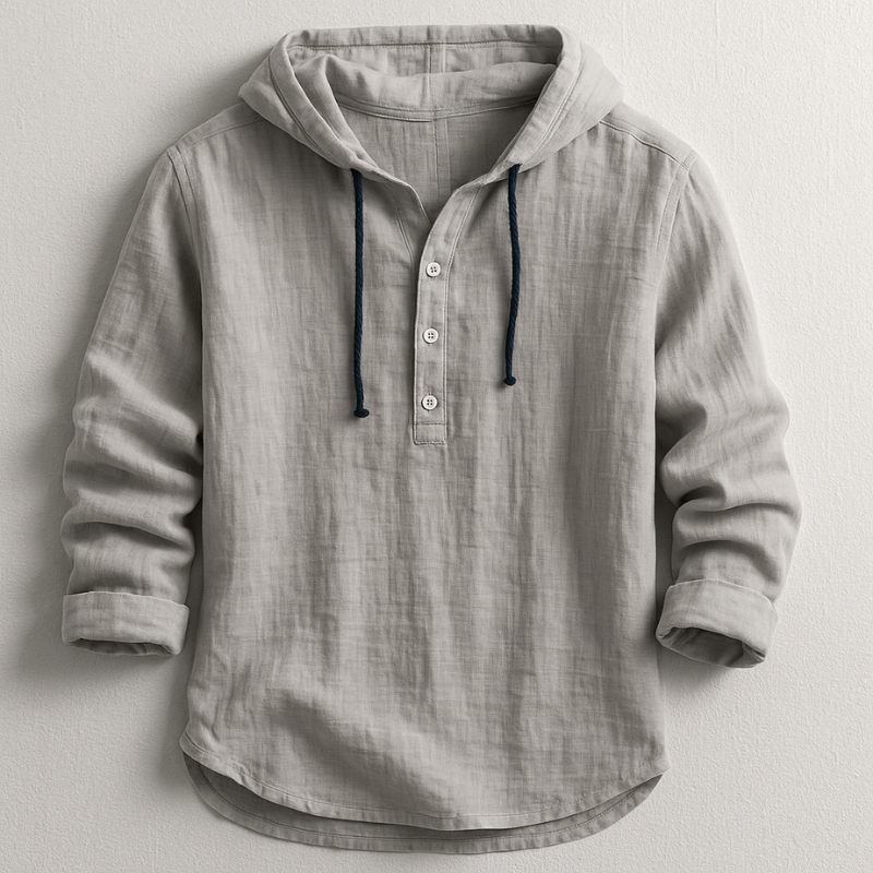 Camisa de Lino con Capucha Rex