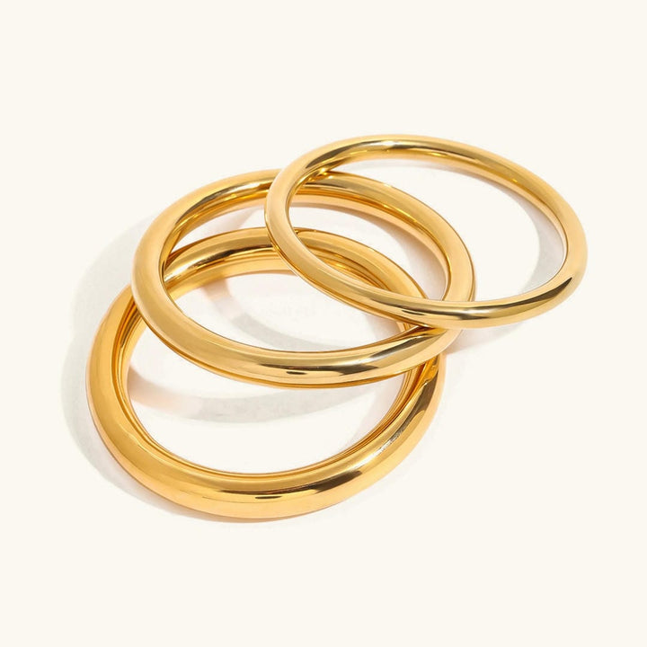 Brazalete Vintage de Oro Liso