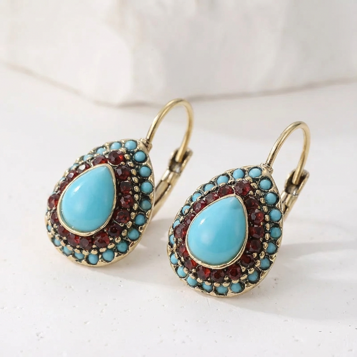 Pendientes Vintage de Cristal en Forma de Gota