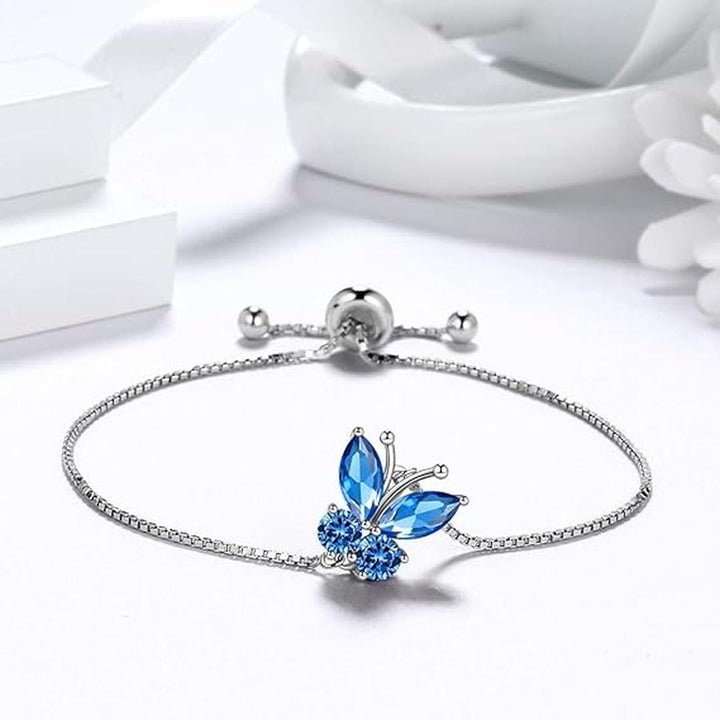 Pulsera de Mariposa Zafiro