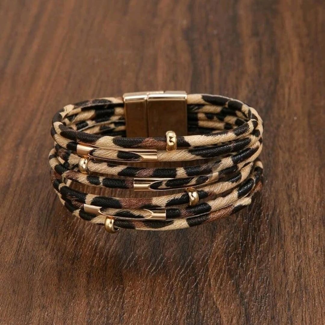 Pulsera Ancha Boho Multicapa