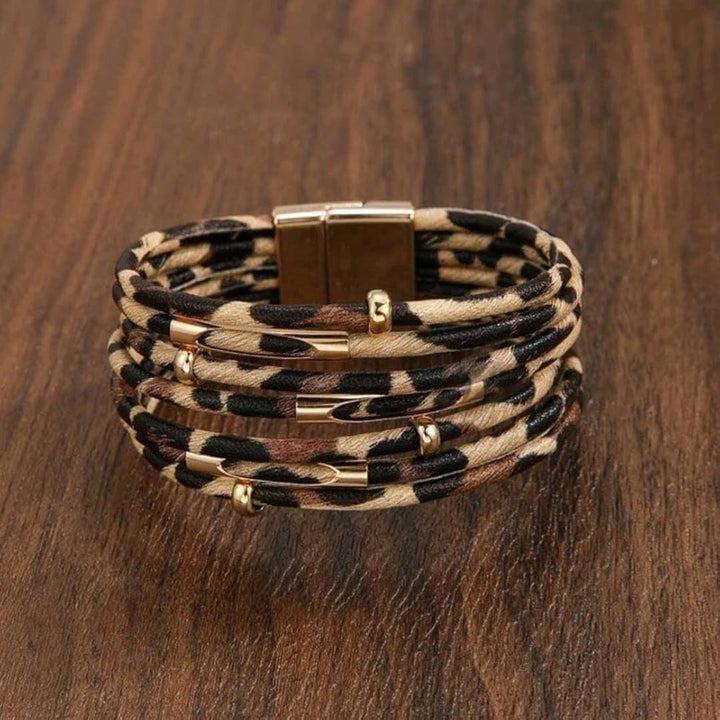 Pulsera Ancha Boho Multicapa