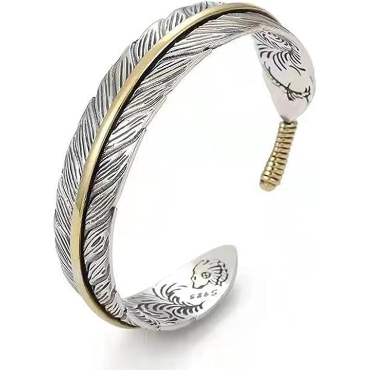 Pulsera Ajustable de Pluma Vintage