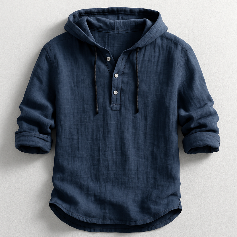 Camisa de Lino con Capucha Rex