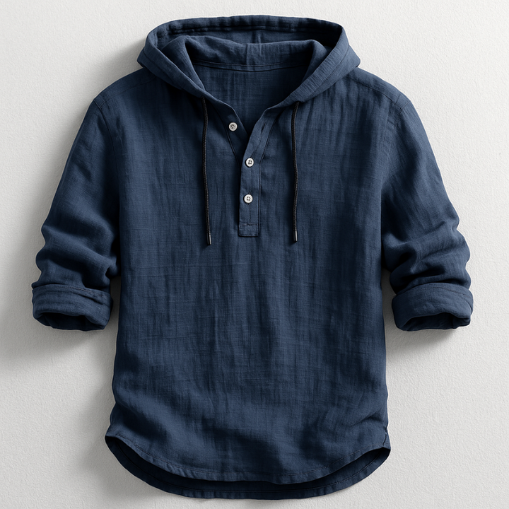 Camisa de Lino con Capucha Rex