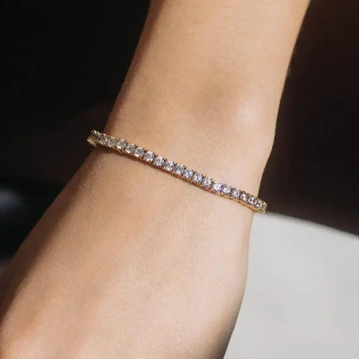 Pulsera de Tenis con Cristales Elegantes