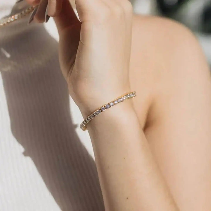 Pulsera de Tenis con Cristales Elegantes