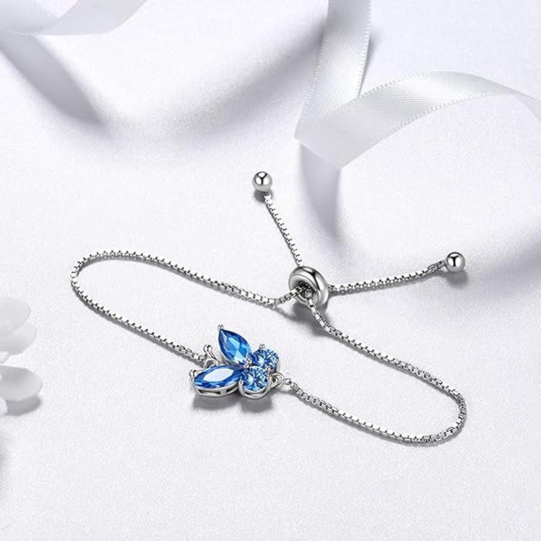 Pulsera de Mariposa Zafiro