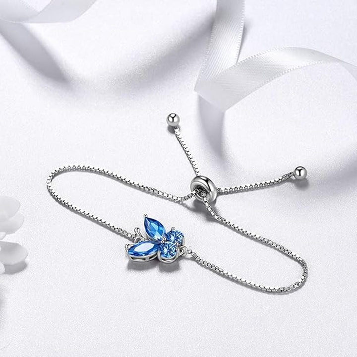 Pulsera de Mariposa Zafiro