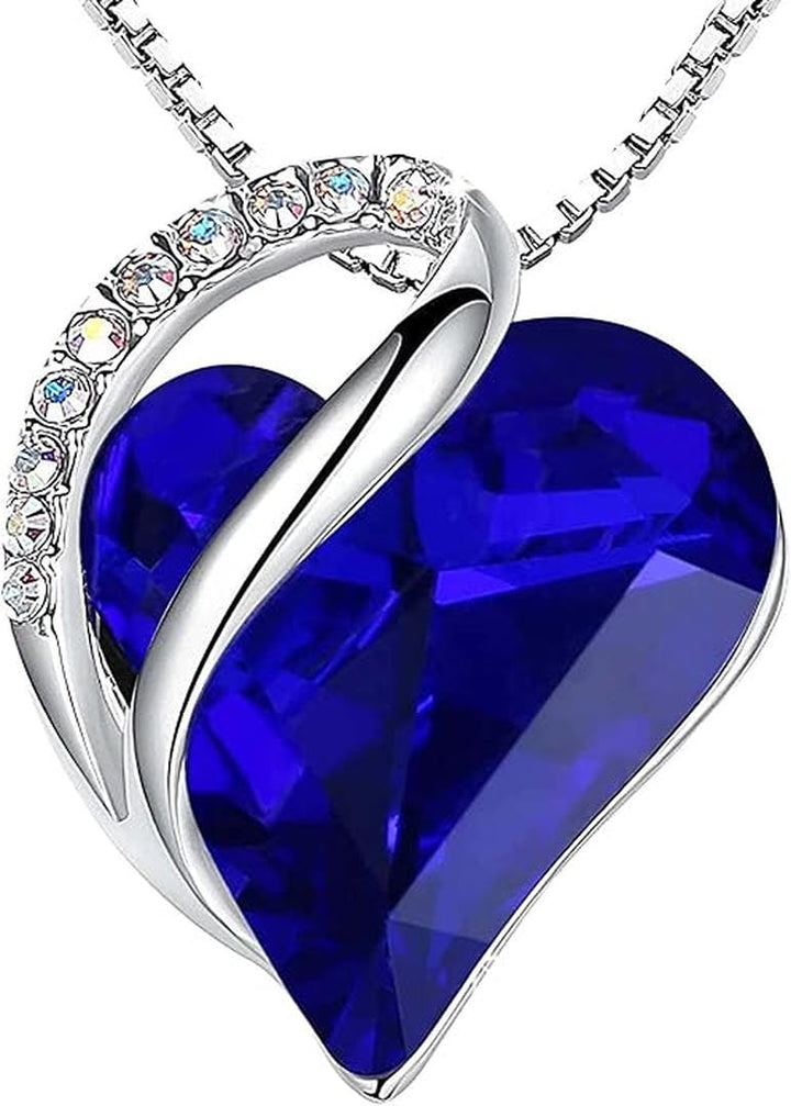 Collar de Zafiro Corazón Infinito