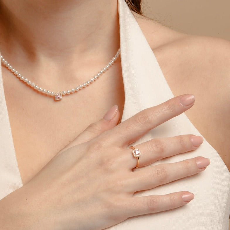 Zirconia Square Ring