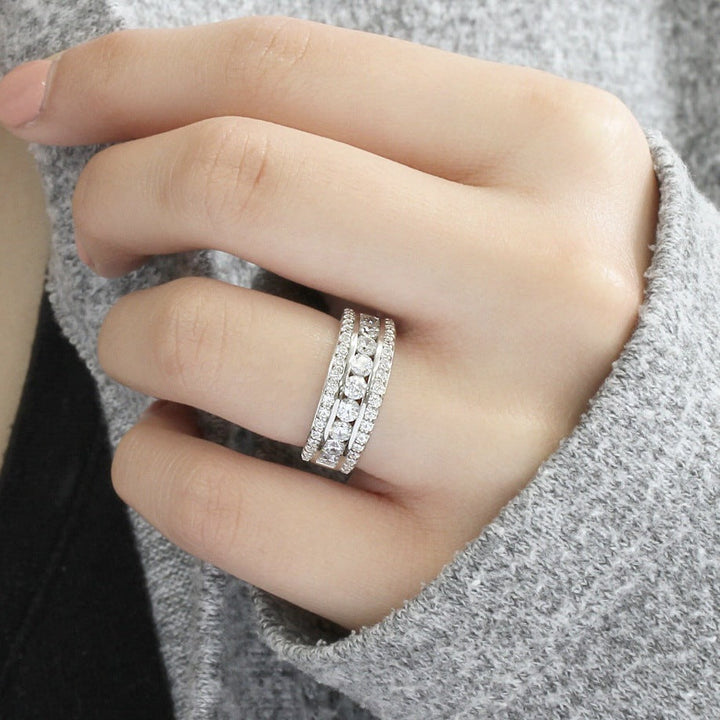 Anillo de Piedra de Plata Elegante