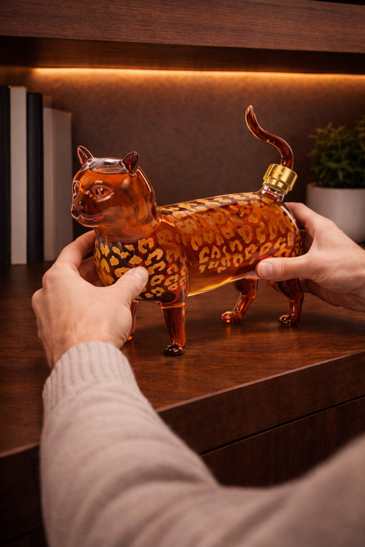 Botella de Whisky – Edición Gato Leopardo