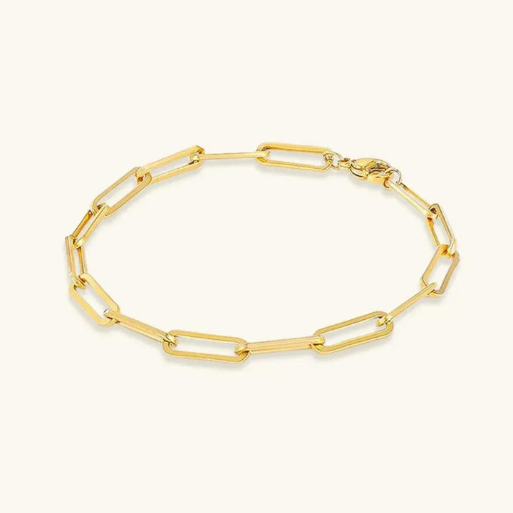 Pulsera Elegante de Clips de Papel Dorados
