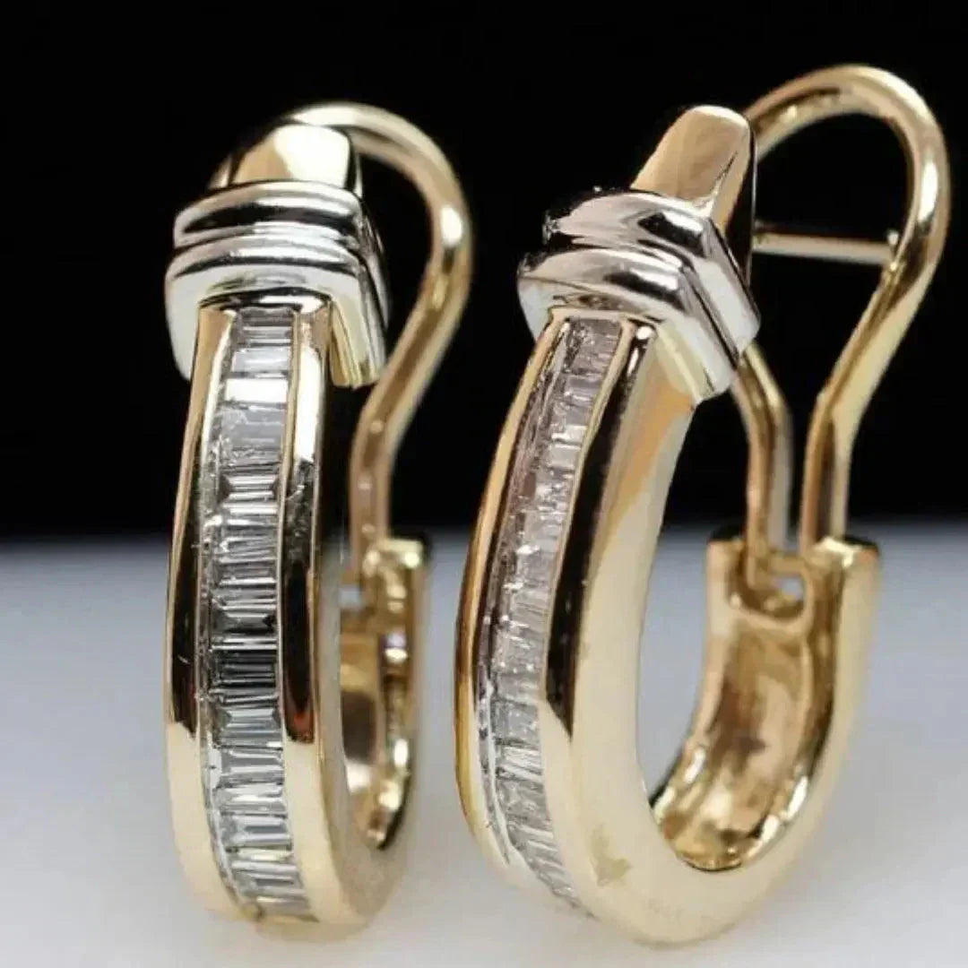Vintage Gold and Diamond Earrings