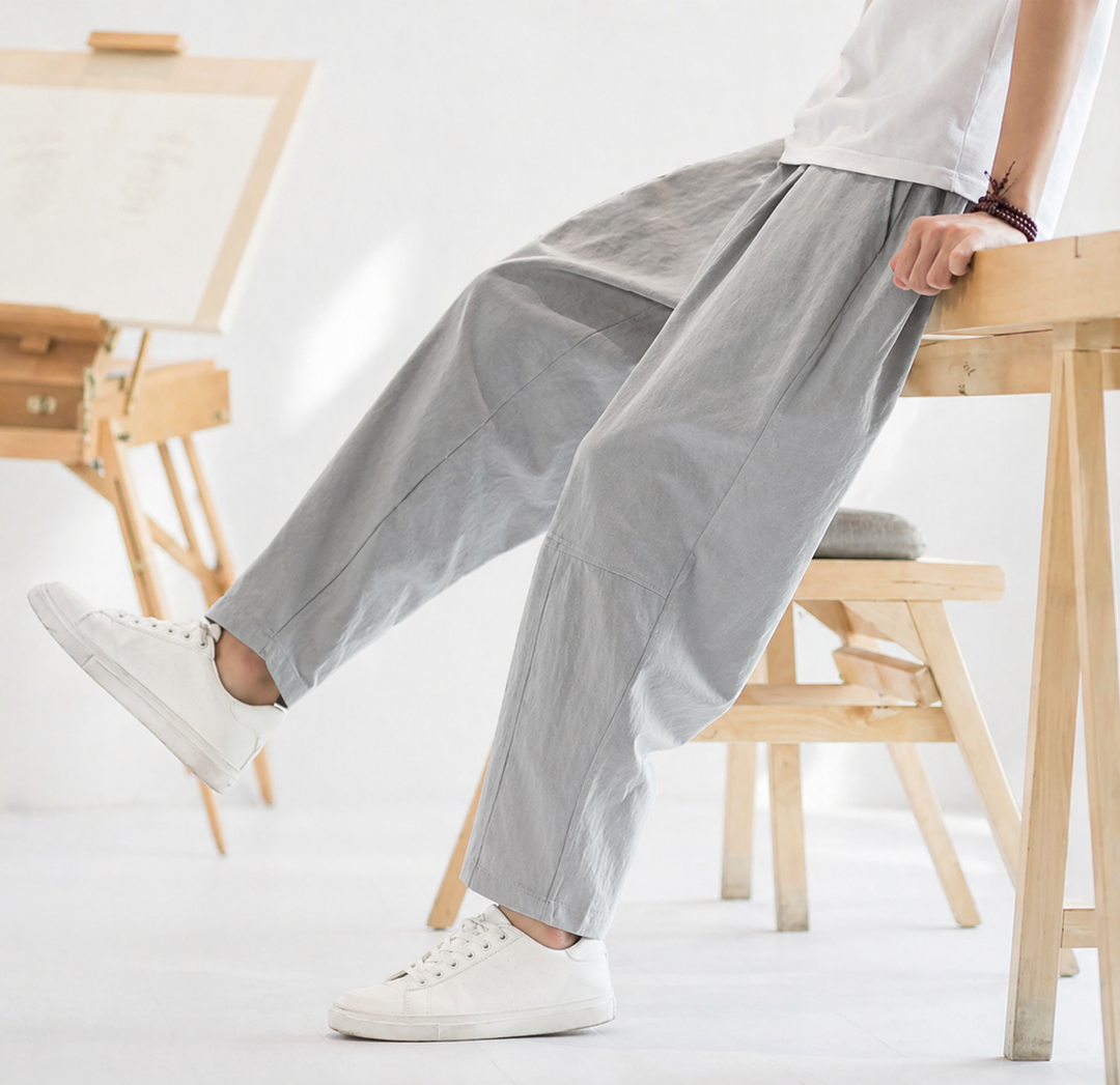 MANHATTAN CROPPED COTTON PANTS
