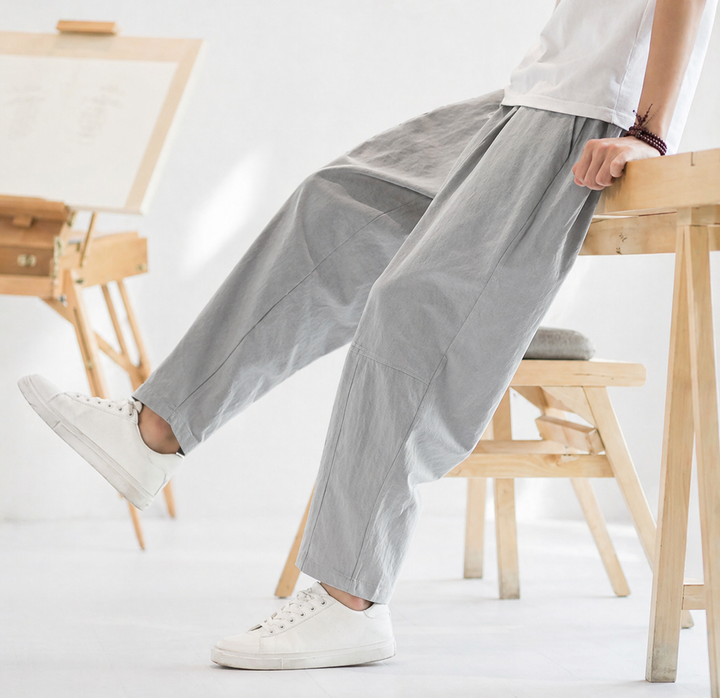 MANHATTAN CROPPED COTTON PANTS