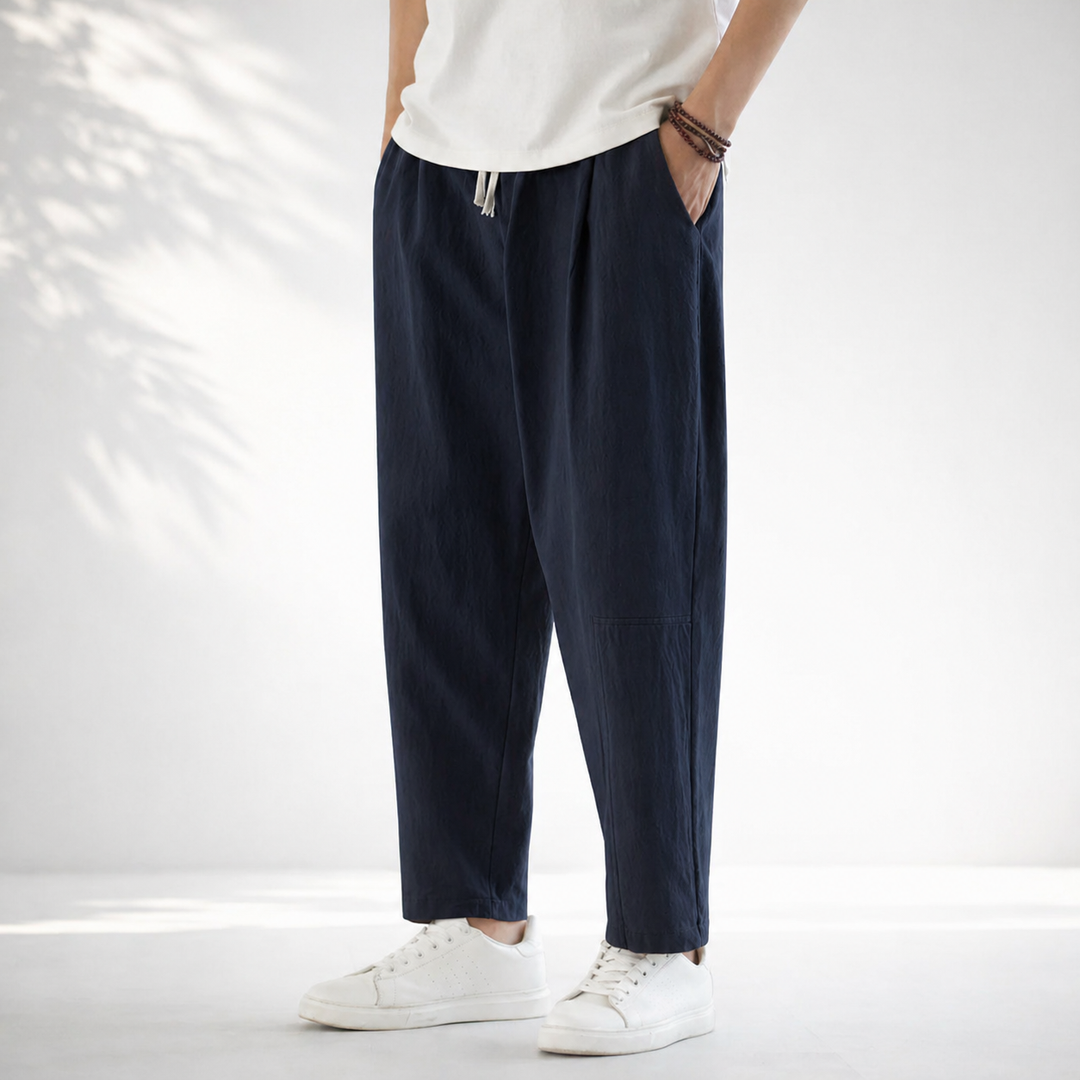 MANHATTAN CROPPED COTTON PANTS