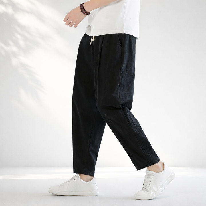 MANHATTAN CROPPED COTTON PANTS