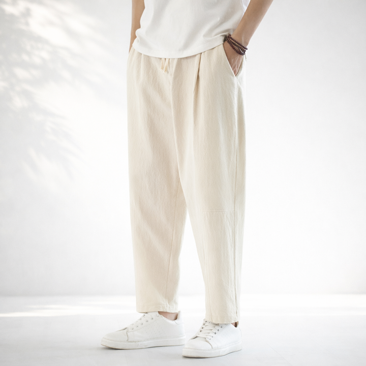 MANHATTAN CROPPED COTTON PANTS