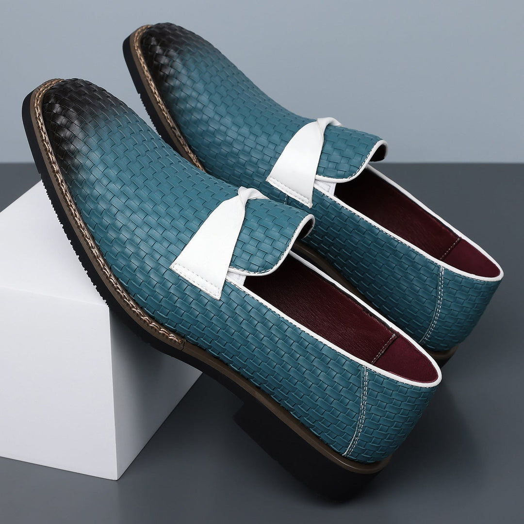 Mocasines de Cuero Tejido Santori